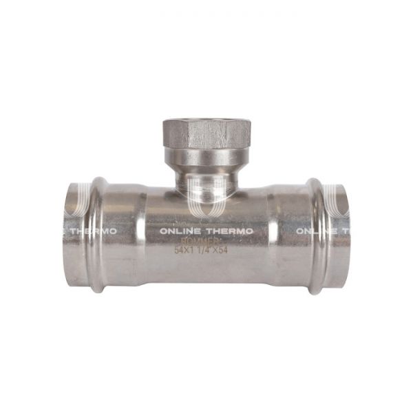 Тройник двураструбный переходной с внутренней резьбой Rommer RSS-0015-054114, 1 1/4"?54 мм, пресс-обжим