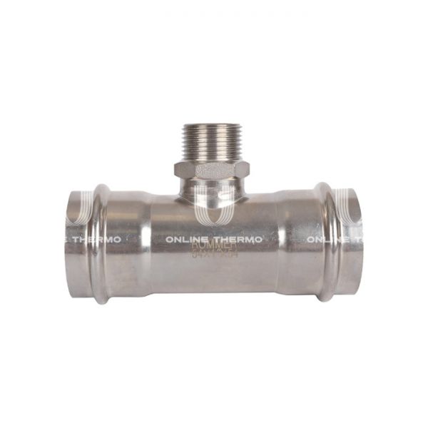 Тройник двураструбный переходной с внутренней резьбой Rommer RSS-0016-000541, 1"?54 мм, пресс-обжим