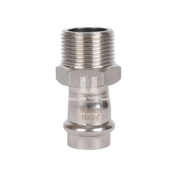Переходник однораструбный с внутренней резьбой Rommer RSS-0021-001834, 3/4"?18 мм, пресс-обжим