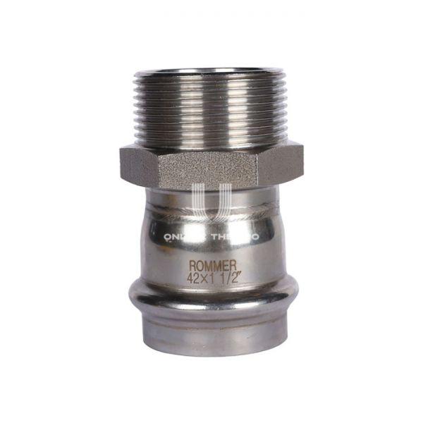 Переходник однораструбный с внутренней резьбой Rommer RSS-0021-042112, 1 1/2"?42 мм, пресс-обжим