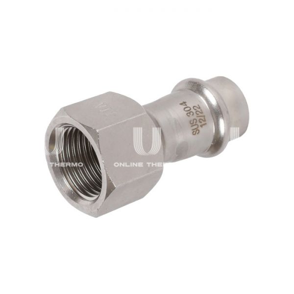 Переходник однораструбный с внутренней резьбой Rommer RSS-0022-001512, 1/2"?15 мм, пресс-обжим