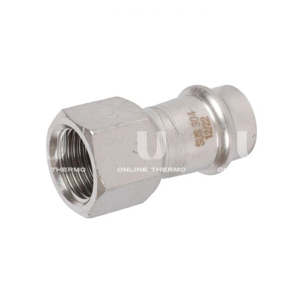 Переходник однораструбный с внутренней резьбой Rommer RSS-0022-001812, 1/2"?18 мм, пресс-обжим