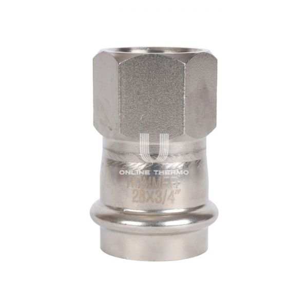 Переходник однораструбный с внутренней резьбой Rommer RSS-0022-002834, 3/4"?28 мм, пресс-обжим