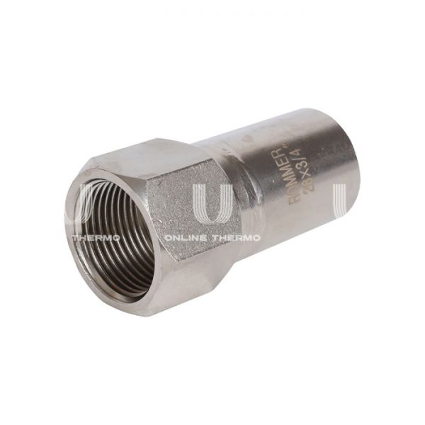 Вставка переходная с внутренней резьбой Rommer RSS-0023-002834, 3/4"?28 мм, пресс-обжим