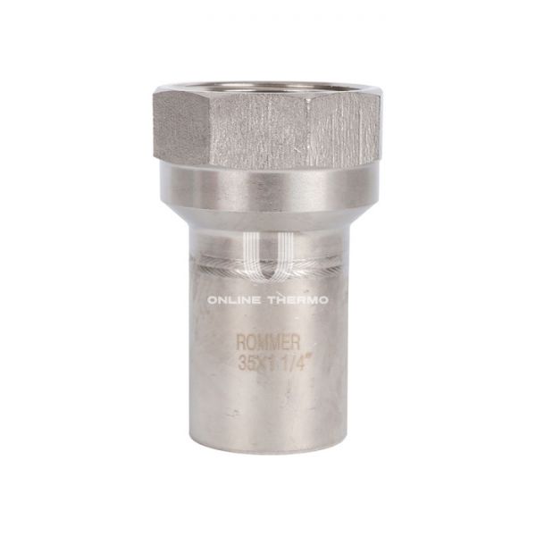 Вставка переходная с внутренней резьбой Rommer RSS-0023-035114, 1 1/4"?35 мм, пресс-обжим