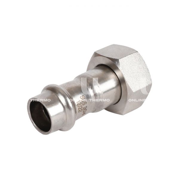 Переходник однораструбный с накидной гайкой Rommer RSS-0026-001534, 3/4"?15 мм, пресс-обжим