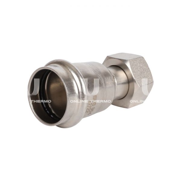 Переходник однораструбный с накидной гайкой Rommer RSS-0026-002834, 3/4"?28 мм, пресс-обжим