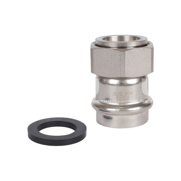 Переходник однораструбный с накидной гайкой Rommer RSS-0026-042112, 1 1/2"?42 мм, пресс-обжим