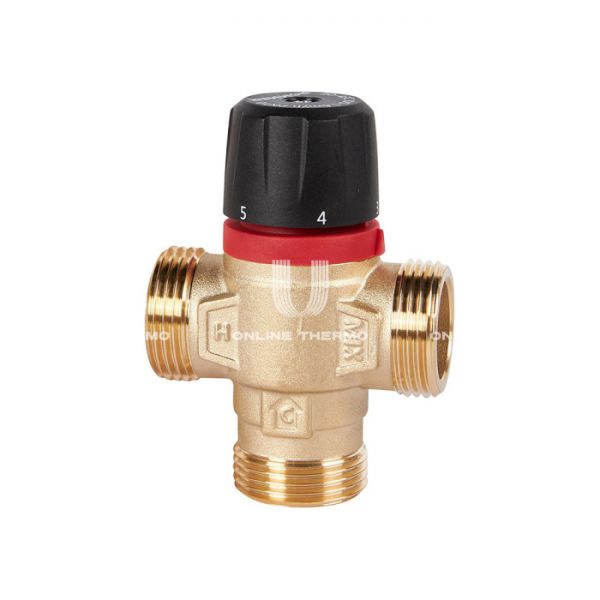 Термостатический смесительный клапан Rommer RVM-0131-164325 НР 1", Kvs 1.6, PN5, 20-43°C
