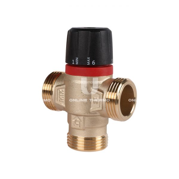 Термостатический смесительный клапан Rommer RVM-0232-256025 НР 1", Kvs 2.5, PN5, 35-60°C