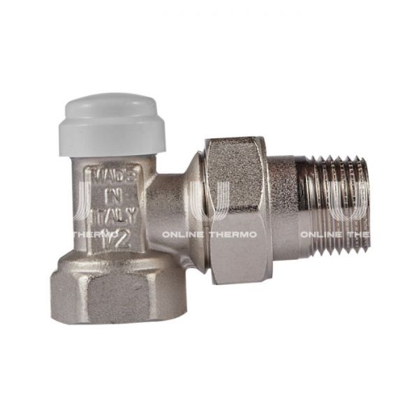 Комплект термостатический осевой с запорным угловым клапаном Royal Thermo RTE 07.011 (НС-1442892), DN15 1/2" ВР-НР, без преднастройки