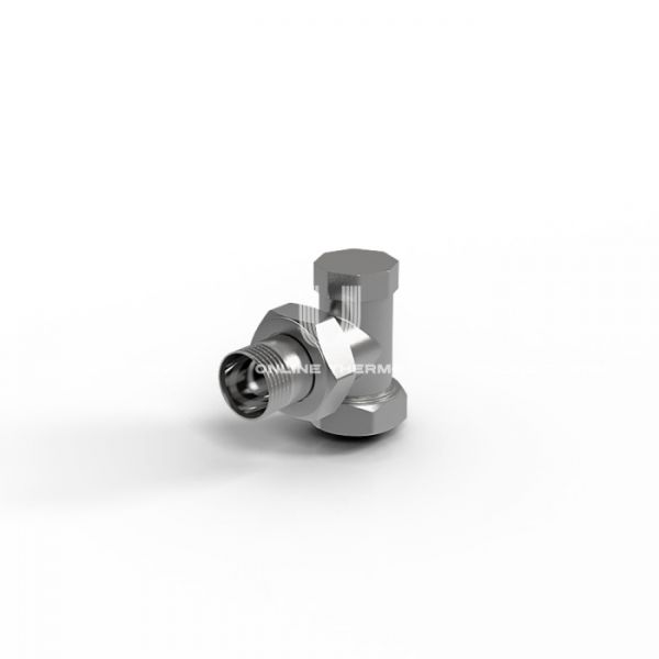 Запорный радиаторный клапан (вентиль) ручной регулировки Royal Thermo RTO 50.005 1/2" ВР-НР, угловой