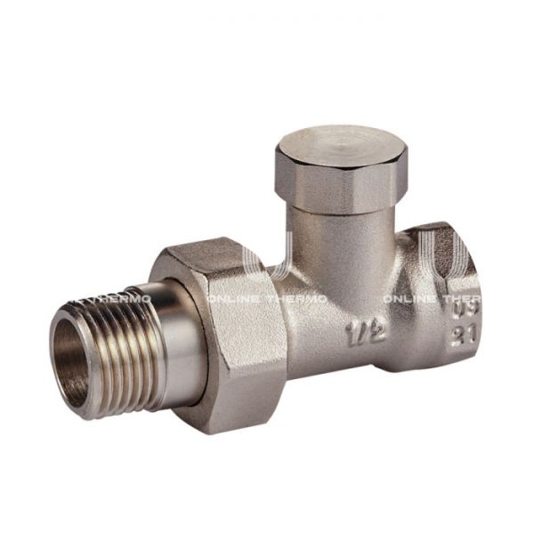 Комплект радиаторных прямых клапанов ручной регулировки Royal Thermo RTO 50.009 1/2" ВР-НР, 2 шт.