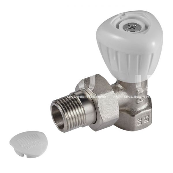 Комплект радиаторных угловых клапанов ручной регулировки Royal Thermo RTO 50.011 1/2" ВР-НР, 2 шт.