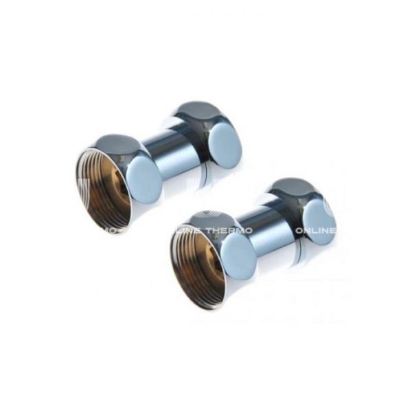 Прямое соединение для полотенцесушителей Royal Thermo SG 730SCH1010 1"х1", 2 шт., с накидной гайкой, хром