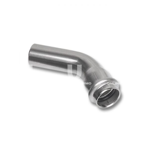 Угольник (угол) 45° однораструбный Sanha 6904054, 54 мм, пресс-обжим