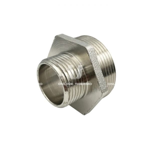 Ниппель переходной SantechSystems НР 3/4"×1/2", никелированный