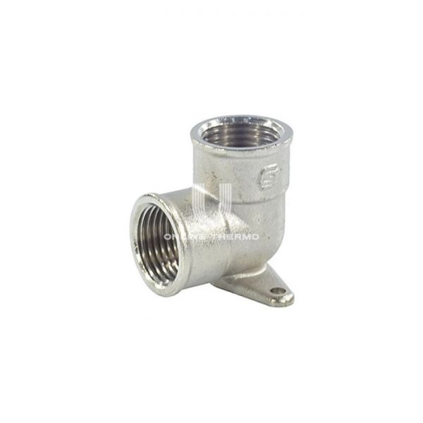 Угольник настенный (водорозетка) с внутренней резьбой SantechSystems ВР 1/2", никелированный, с креплением