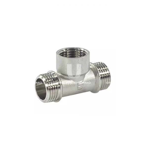 Тройник равносторонний с внутренней и наружной резьбой SantechSystems ВР-НР 1/2", никелированный