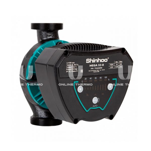 Насос циркуляционный Shinhoo MEGA 32-12 71121004, с гайками, база 180 мм