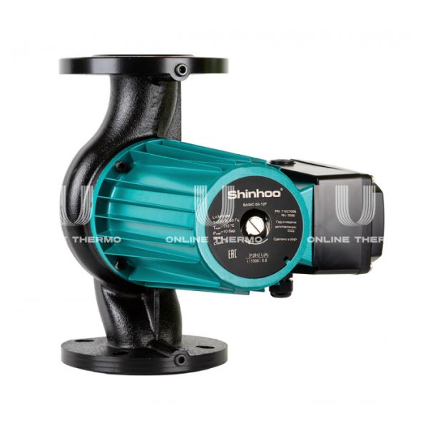 Насос циркуляционный Shinhoo BASIC 65-12SF 71222007, база 300, 3х380 В, фланцевое соединение