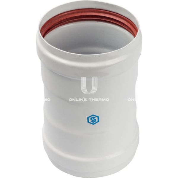 Элемент дымохода Stout соединительный адаптер внутренний для труб DN80 п/п