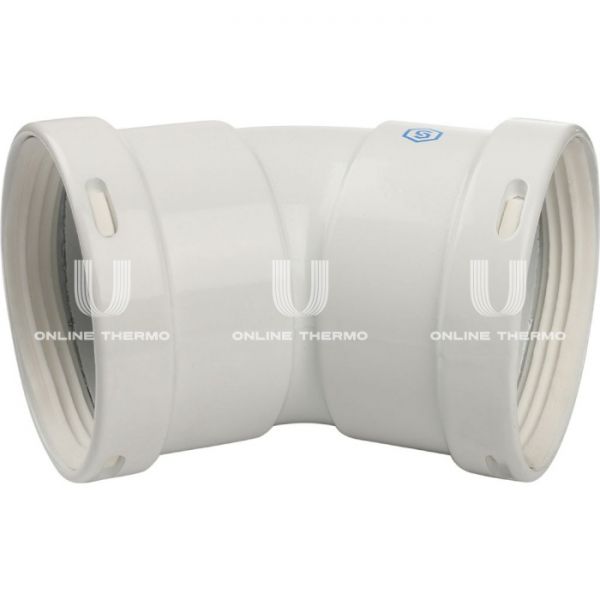 Элемент дымохода Stout отвод 45° м/м DN80