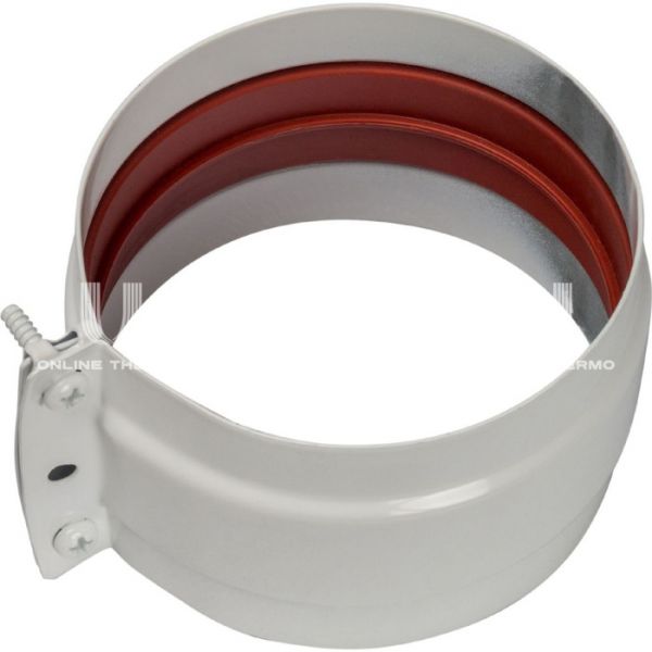 Элемент дымохода Stout соединительный адаптер внешний с рукавом для труб DN80  п/п