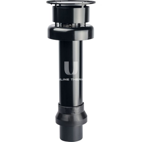 Элемент дымохода Stout  DN80/100 к-т  адаптер вертикальный утепленный, 584 мм, финальный участок