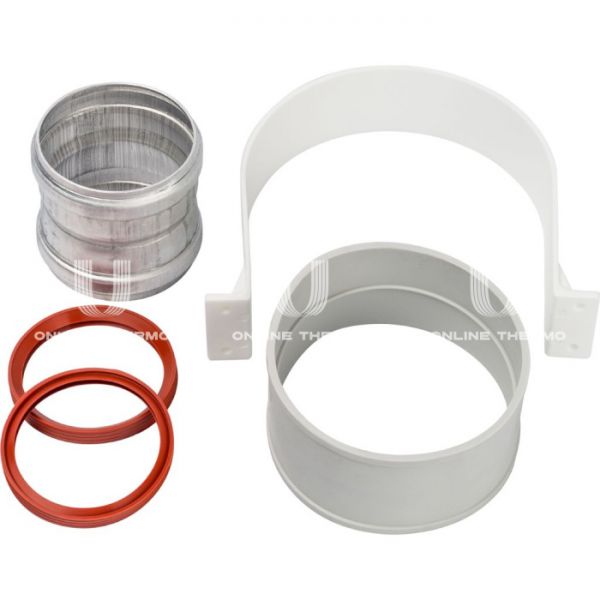 Элемент дымохода Stout для соед. труб DN60/100, м/м соед. муфта с упл.,хомут с муфтой EPDM в комплекте