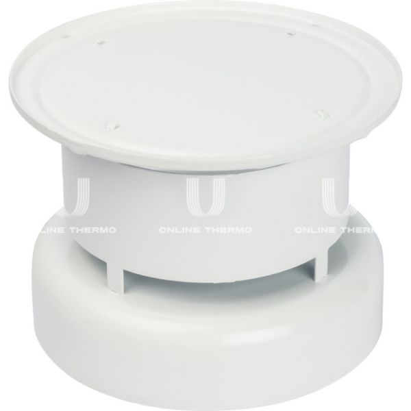 Элемент дымохода Stout DN60/100, оголовок дымохода вертикальный, защита от ветра и осадков