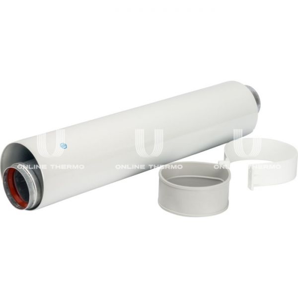 Элемент дымохода Stout DN60/100 труба коаксиальная 500 мм п/м, уплотнения и хомут в комплекте