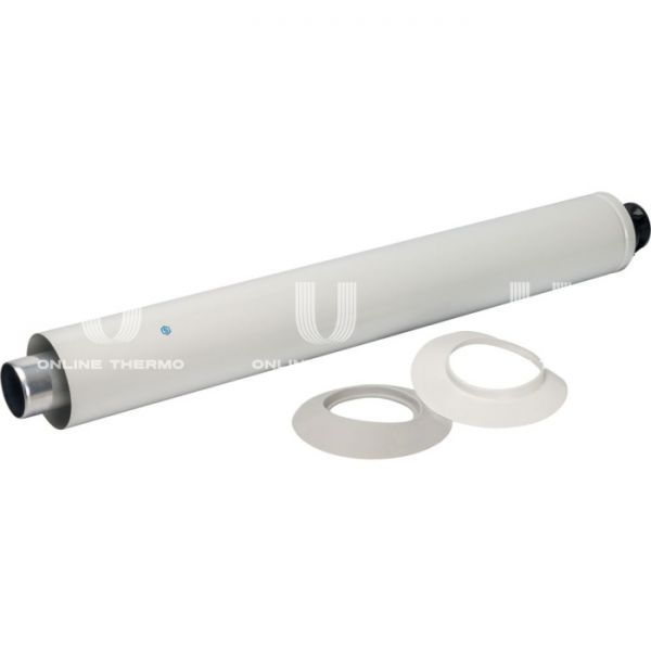 Элемент дымохода Stout DN60/100 конечный участок 830мм для гор. прохода через стену с огол. из пластика