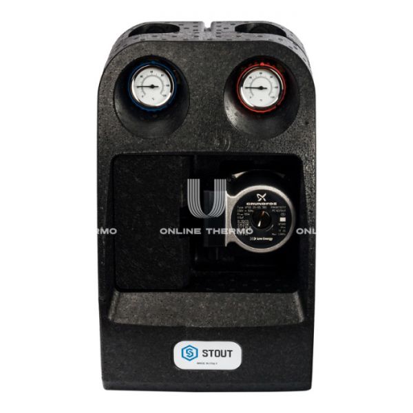 Насосная группа Stout SDG-0001-002502 прямая DN 25 (1") прямая, с насосом Grundfos UPSO 25-65