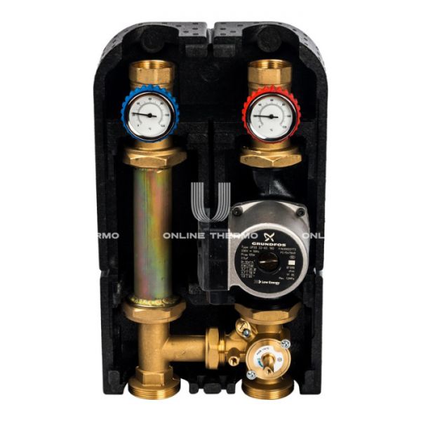 Насосная группа Stout SDG-0007-003202 DN 32 1''1/4' с приводным смесителем и насосом Grundfos UPSO 25-65, подача справа