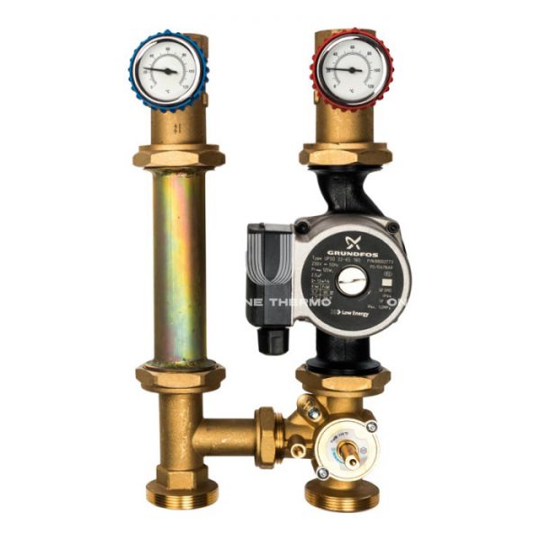 Насосная группа Stout SDG-0007-003202 DN 32 1''1/4' с приводным смесителем и насосом Grundfos UPSO 25-65, подача справа