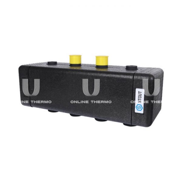 Модульный распределительный коллектор Stout SDG-0016-002502 DN20, до 70 кВт, конструкционная сталь, с термоизоляцией