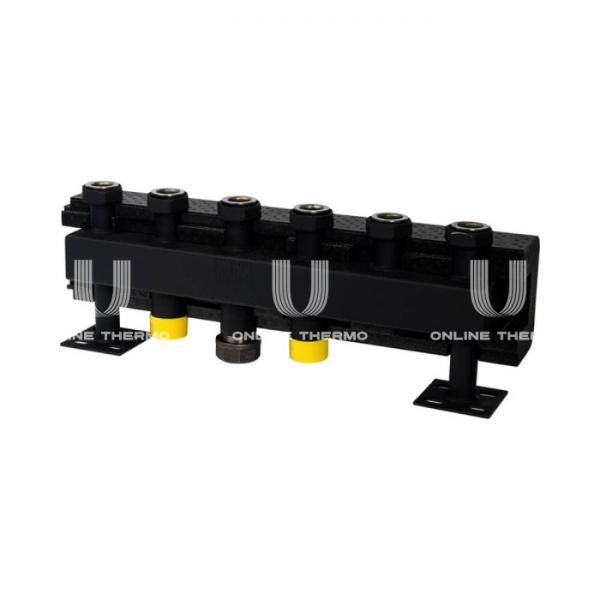 Модульный распределительный коллектор Stout SDG-0016-005003 DN32, до 150 кВт, конструкционная сталь, с термоизоляцией