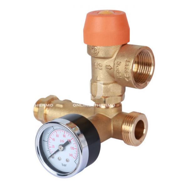 Насосная группа Stout SDG-0038-342501 DN 25 (1") с разделительным теплобменником (34 пластины) и насосом Grundfos UPSO 25-65, подача справа