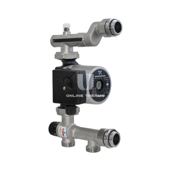 Насосно-смесительный узел Stout с термостатическим клапаном 20-55°C  с насосом UPSO 25-65, 130 mm