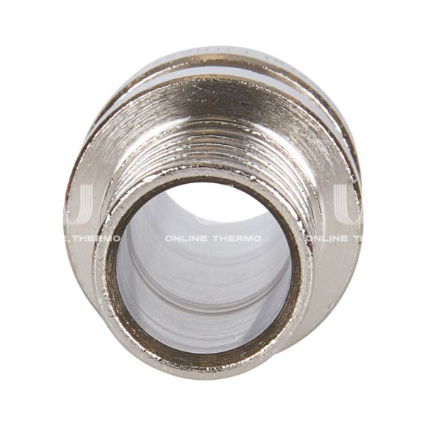 Муфта соединительная равнопроходная Stout 20х2,0 никелированная для труб из сшитого полиэтилена аксиальный