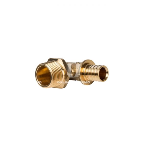 Угольник-переходник Stout с наружной резьбой 20xR 3/4", аксиальный