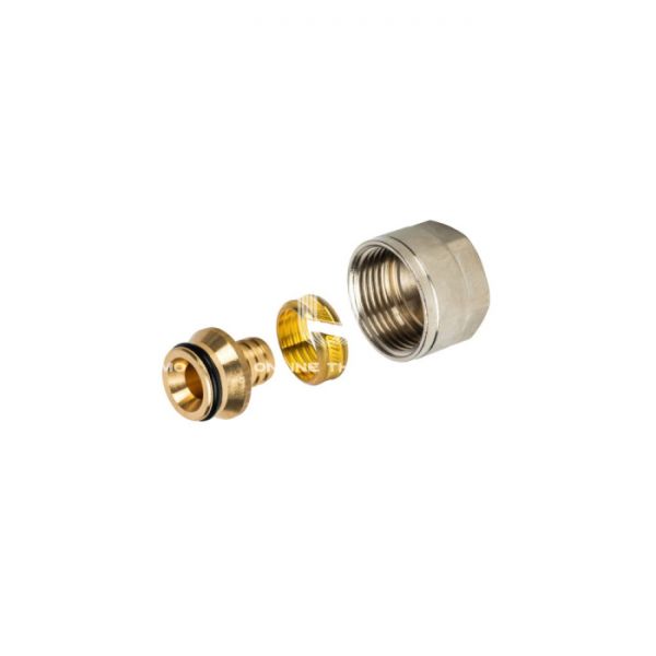 Фитинг компрессионный Stout 16х2,2x1/2" для труб из сшитого полиэтилена