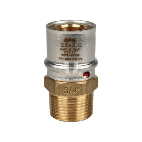 Муфта с наружной резьбой Stout SFP-0001-003426 3/4"х26, пресс-фитинг