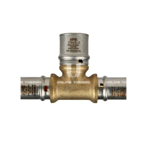 Тройник переходной Stout SFP-0005-202620, 20х26х20 мм, пресс-фитинг