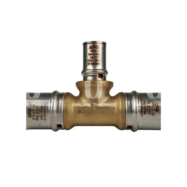 Тройник переходной Stout SFP-0005-261626, 26х16х26 мм, пресс-фитинг