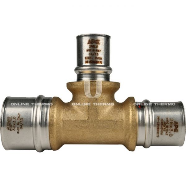 Тройник переходной Stout SFP-0005-322026, 32х20х26 мм, пресс-фитинг