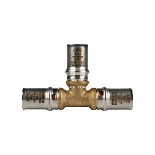 Тройник равнопроходной Stout SFP-0006-161616, 16 мм, пресс-фитинг