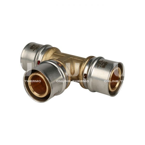 Тройник равнопроходной Stout SFP-0006-323232, 32 мм, пресс-фитинг