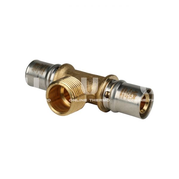 Тройник с наружной резьбой Stout SFP-0008-203420 20х3/4"х20, пресс-фитинг